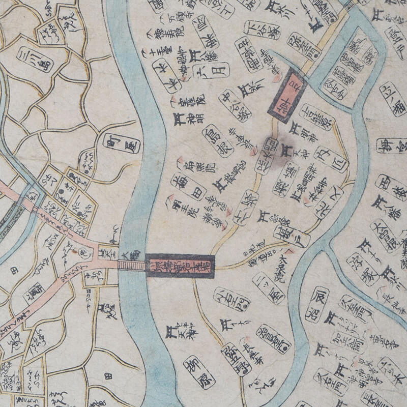 嘉永改正御江戸絵図(本木村周辺)